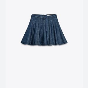 Zara Blue Mini Skater Skirt